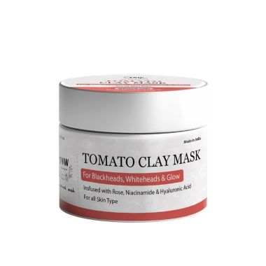 TNW - The Natural Wash: Tomato Clay Mask For Blackheads, Whiteheads & Glow - 50gm