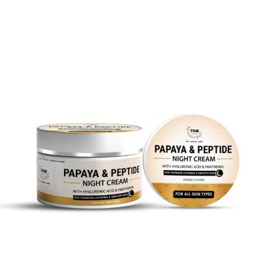 TNW - The Natural Wash: Papaya & Peptide Night Cream For Younger Looking & Smooth Skin - 50gm