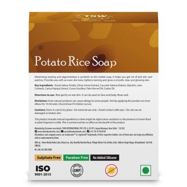 TNW - The Natural Wash: Handmade Potato Rice Soap For Oily Skin (Lightens Tanning & Pigmentation) -100g