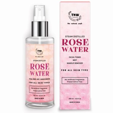 TNW - The Natural Wash: Steam Distilled Pure Rose Water (Free From Artificial Fragrance & Alcohol) - 200ml