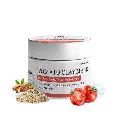 TNW - The Natural Wash: Tomato Clay Mask For Blackheads, Whiteheads & Glow - 50gm