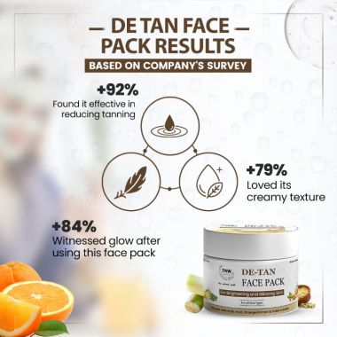 TNW - The Natural Wash: D-Tan Face Pack For Brightening & Glowing Skin - 50gm