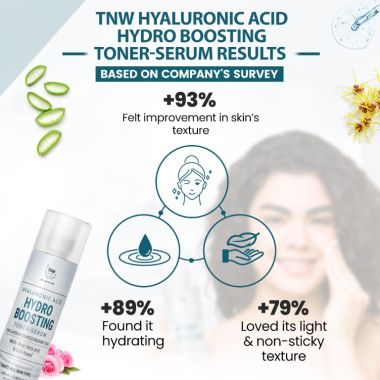 TNW - The Natural Wash: Hyaluronic Acid Hydro Boosting Toner-Serum For Hydrating & Glowing Skin- 100ml