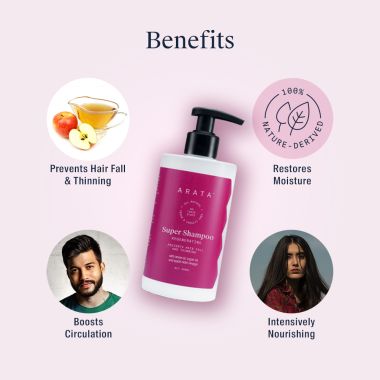 Arata: Natural Regenerating 5 in 1 Anti-Hairfall Super Shampoo - 300 ml
