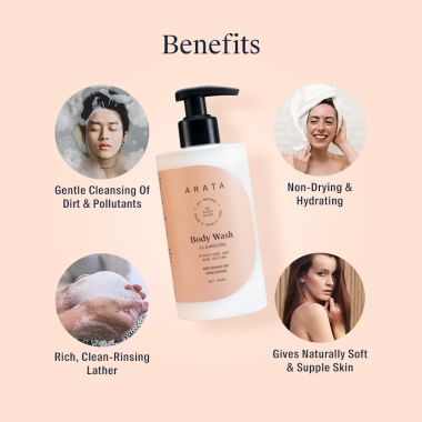 Arata: Natural Hydrating & Non-Drying Body Wash - 300 ml