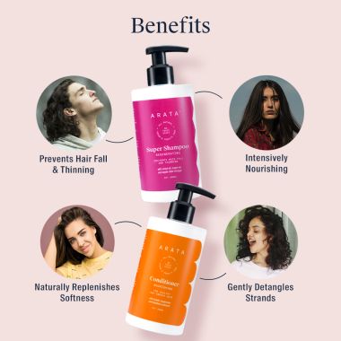 Arata: Hair Fall Control Combo with Onion Oil, Argan Oil & Bhringraj