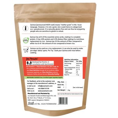 Jus Amazin: Organic Quinoa - 1000 gm