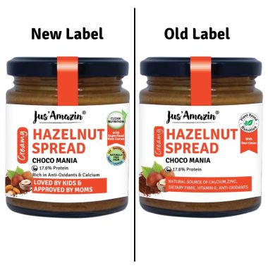 Jus Amazin: Creamy Hazelnut Spread - Choco Mania - 200 gm