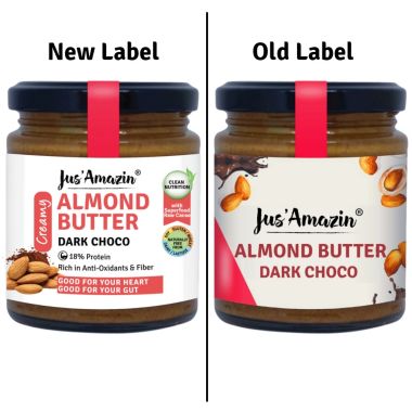 Jus Amazin: Creamy Almond Butter - Dark Chocolate - 200 gm
