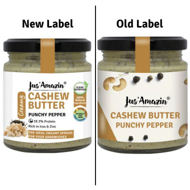 Jus Amazin: Creamy Cashew Butter - Punchy Pepper - 200 gm