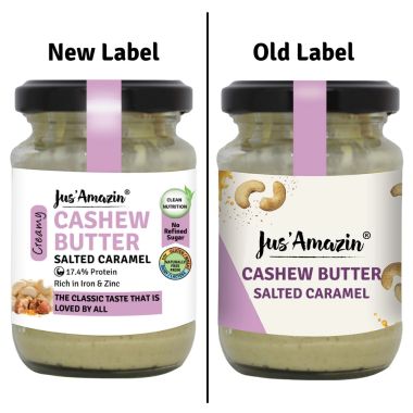 Jus Amazin: Creamy Cashew Butter - Salted Caramel - 125 gm