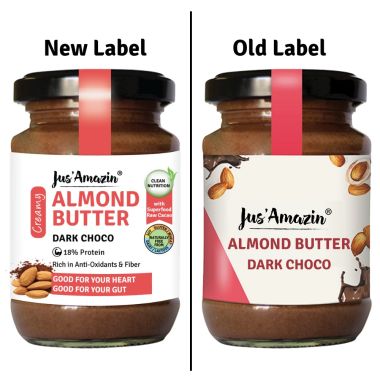 Jus Amazin: Creamy Almond Butter - Dark Chocolate - 125 gm