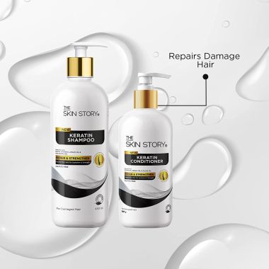 The Skin Story: Duo Value Pack (Sulfate Free Keratin Shampoo - 450ml + Keratin Conditioner - 250gm)