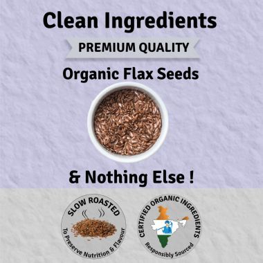 Jus Amazin: Organic Roasted Flax Seeds - 500 gm