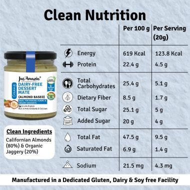 Jus Amazin: Dairy-Free Dessert Mate - Almond Based - 200 gm