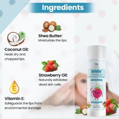TNW - The Natural Wash: Baby Lip Balm For Nourishing Dry Lips - 6gm