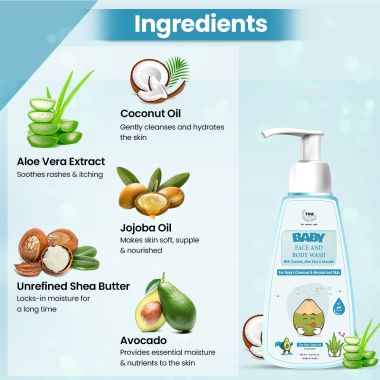 TNW - The Natural Wash: Baby Body Wash For Cleansed & Moisturized Skin - 150ml