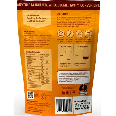 Mighty Millets: Bajra Bites - Pack of 3 (100gm Each)