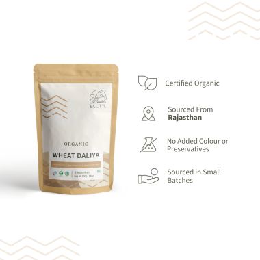 Ecotyl: Organic Wheat Daliya - 500 gm