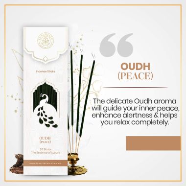 Luxuriate : Divine Fragrance Oudh Incense Agarbatti Sticks - 20 Incense Sticks