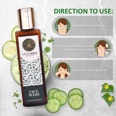 Luxuriate : Cucumber Herbal Cleansing Face Wash for Men and Women - 100 ml