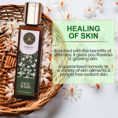 Luxuriate : Parijat Face Wash for Healing of Skin & Cleanser for Glowing Skin for Men and Women - 100 ml