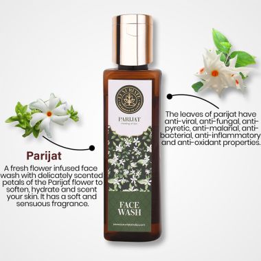 Luxuriate : Parijat Face Wash for Healing of Skin & Cleanser for Glowing Skin for Men and Women - 100 ml