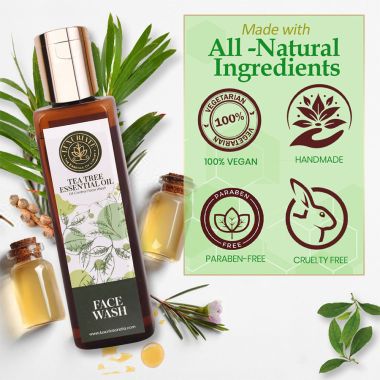 Luxuriate : Natural Herbal Tea Tree Face Wash for Men and Women - 100 ml