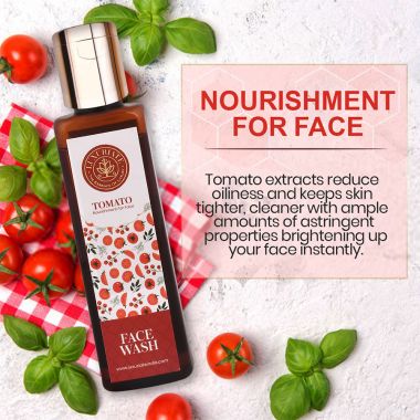 Luxuriate : Natural Nourishment Tomato Face Wash Cleanser Men and Women - 100ml