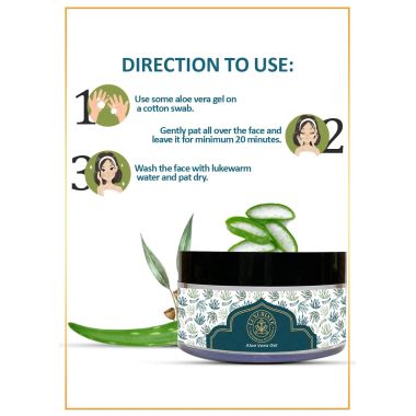 Luxuriate : 100% Pure Natural Bio Organic Non-Toxic Aloe Vera Gel for Glowing & Radiant Skin Treatment - 100gm