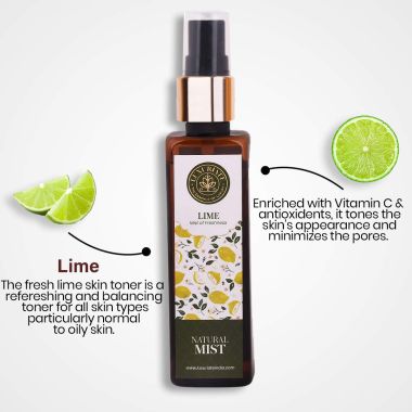 Luxuriate : Pure and Natural Skin/Face Lime Face Mist Spray for Men and Women- 100 ml