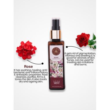Luxuriate : Pure and Natural Skin/Face Rose Mist Spray for Dry Skin and Glow for Men and Women- 100 ml