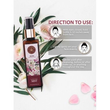 Luxuriate : Pure and Natural Skin/Face Rose Mist Spray for Dry Skin and Glow for Men and Women- 100 ml