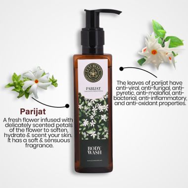 Luxuriate : Parijat Body Wash Shower Liquid for Natural Shine for Men and Women-200 ml