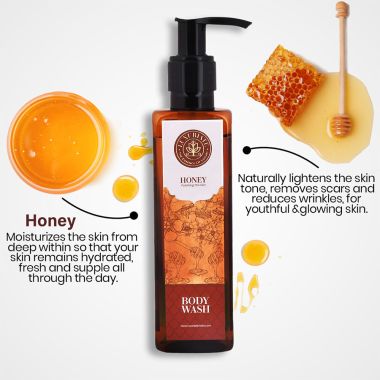 Luxuriate : 100% Honey Nourishing Face to Toe Body Wash Shower Liquid for Men and Women-200 ml