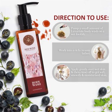 Luxuriate : Ravishing Red Wine Body Wash Shower Liquid for Men and Women-200 ml