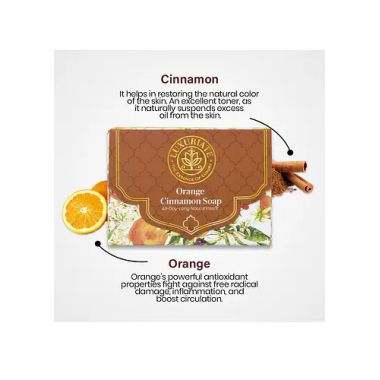 Luxuriate : Naturally Orange and Cinnamon Refreshing Handmade Soap  - 125 gm