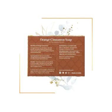 Luxuriate : Naturally Orange and Cinnamon Refreshing Handmade Soap  - 125 gm