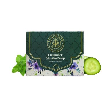 Luxuriate : Cucumber and Menthol Soap Bar for Freshness for Men and Women - 125 gm