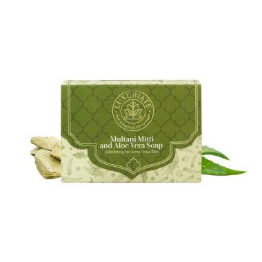 Luxuriate : Multani Mitti and Aloe Vera Exfoliating for Acne-Free Skin Soap for Men and Women - 125 gm