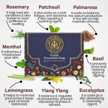 Luxuriate : Exotic Essentials Esscense of Fragrant Beauty Soap Bar for Men and Women- 125 ml