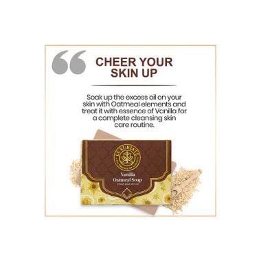 Luxuriate : Vanilla Oatmeal soap Bar for Men and Women - 125 gm