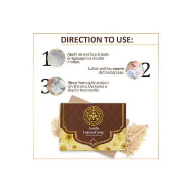 Luxuriate : Vanilla Oatmeal soap Bar for Men and Women - 125 gm