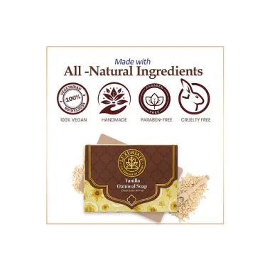 Luxuriate : Vanilla Oatmeal soap Bar for Men and Women - 125 gm
