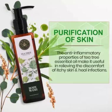 Luxuriate : Natural Purification of Skin Tea Tree Body Wash Shower Liquid for Men and Women - 200 ml