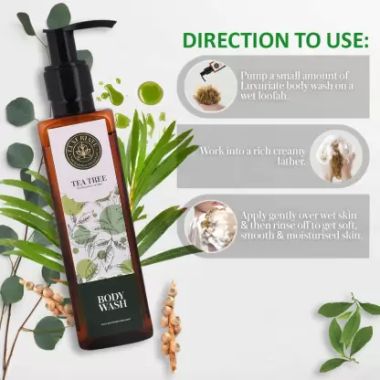 Luxuriate : Natural Purification of Skin Tea Tree Body Wash Shower Liquid for Men and Women - 200 ml