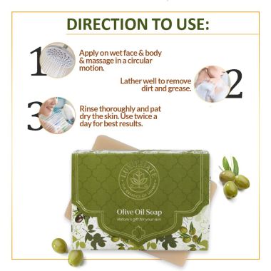 Luxuriate : Olive Oil Soap Bar for Men and Women - 125 gm