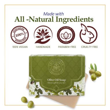Luxuriate : Olive Oil Soap Bar for Men and Women - 125 gm
