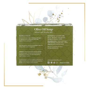 Luxuriate : Olive Oil Soap Bar for Men and Women - 125 gm