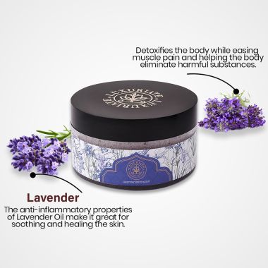 Luxuriate : Lavender Bathing Salt Enriched with Essential Oil and Lavender Buds - 150gm